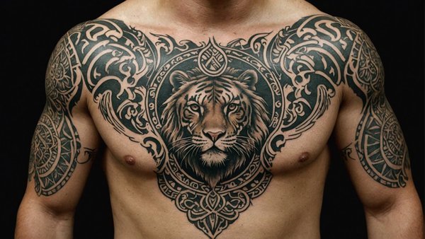 Tatouage torse pour homme : significations des modèles d'animaux